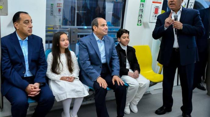 الرئيس السيسي يفتتح مشروع مونوريل شرق النيل