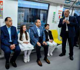 الرئيس السيسي يفتتح مشروع مونوريل شرق النيل