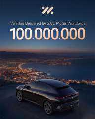 مجموعة SAIC Motor تعلن وصول تسليماتها العالمية إلى أكثر من 100 مليون سيارة